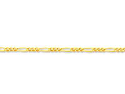 Cadena De Eslabones Alternos 1/3, 1,10 mm, 45 cm, Oro Amarillo De 18 K - Imagen Estandar - 2