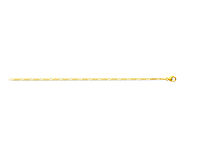 Cadena De Eslabones Alternos 13, 1,5mm, 50cm, Oro Amarillo De 18 K