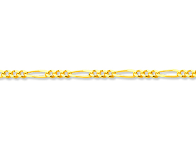 Cadena De Eslabones Alternos 1/3, 1,5 mm, 50 cm, Oro Amarillo De 18 K - Imagen Estandar - 2