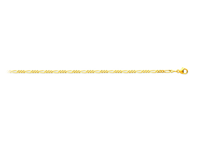 Cadena De Eslabones Alternos 1/3, 2 mm, 45 cm, Oro Amarillo De 18 K - Imagen Estandar - 1