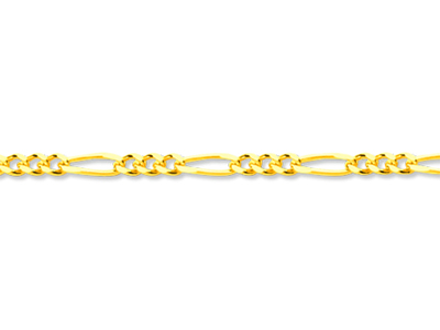 Cadena De Eslabones Alternos 1/3, 2,30 mm, 50 cm, Oro Amarillo De 18 K - Imagen Estandar - 2