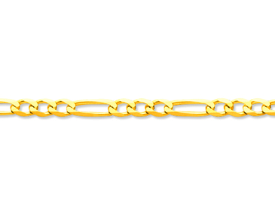 Cadena 1/3 Malla Alternada Ultra Plana 3 Mm, 50 Cm, Oro Amarillo 18k - Imagen Estandar - 2