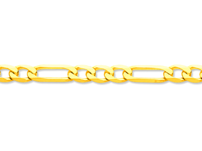 Cadena De Alternos Eslabones 1/3 Ultraplano 4 mm, 55 cm, Oro Amarillo De 18 K - Imagen Estandar - 2