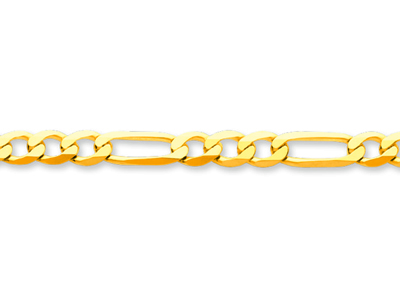 Pulsera De Eslabones Alternos 1/3 Ultraplano 4,80 mm, 21 cm, Oro Amarillo De 18 K - Imagen Estandar - 2