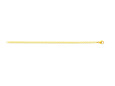Cadena De Eslabn Battue Marine 2,40mm, 45cm, Oro Amarillo De 18 K