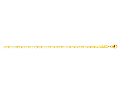 Pulsera Con Malla Marina De 3 Mm, 21 Cm, Oro Amarillo De 18 Quilates