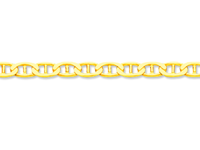 Pulsera De Malla Marine 3 mm, 21 cm, Oro Amarillo De 18 K - Imagen Estandar - 2