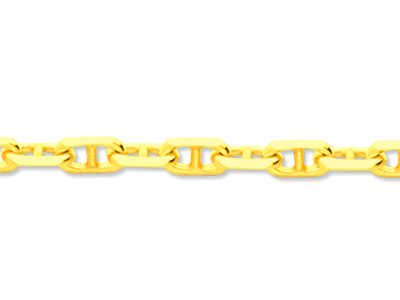 Cadena Con Eslabones Tipo Forzada Marine Diamantados 3,70 mm, 55 cm, Oro Amarillo De 18 K - Imagen Estandar - 2