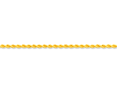 Cadena De Malla De Cuerda Maciza 1,30 mm, 40 cm, Oro Amarillo De 18 K - Imagen Estandar - 2