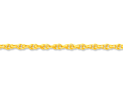 Cadena De Eslabones Cuerda Maciza 1,5 Mm, 40 Cm, Oro Amarillo De 18 Quilates - Imagen Estandar - 2