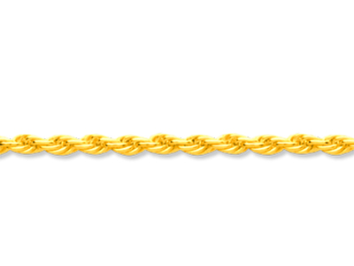 Cadena De Eslabones Cuerda Maciza De 2 Mm, 45 Cm, Oro Amarillo De 18 Quilates - Imagen Estandar - 2