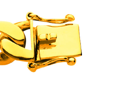 Pulsera Identidad Horsebit Apretado 9 Mm, 21 Cm, Oro Amarillo 18k - Imagen Estandar - 3
