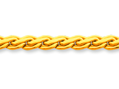 Cadena De Malla De Palmera Plana 3,60 mm, 42 cm, Oro Amarillo De 18 K - Imagen Estandar - 2