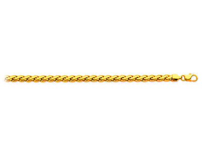 Cadena De Palma, Plana 5,50 Mm, 45 Cm, Oro Amarillo De 18 Quilates