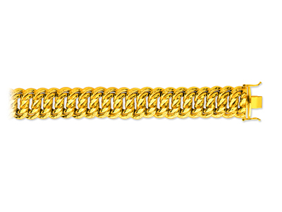 Brazalete De Malla Americana 17,5 Mm, 21 Cm, Oro Amarillo De 18 Quilates - Imagen Estandar - 1