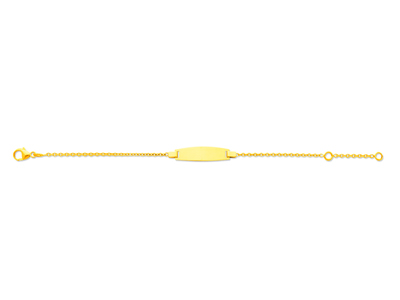 Identidad De Malla Redonda Baby Forçat, 14 Cm, Oro Amarillo De 18 Quilates