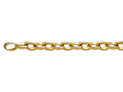 Pulsera De Eslabones Al Bies 14,90 mm, 21,5 cm, Oro Amarillo De 18k. Ref. 2193 - Imagen Estandar - 1
