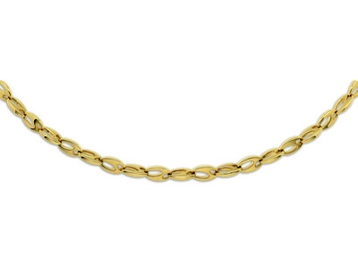 Collar Ovalado Y Calado, Modelo Pequeño, 46 Cm, Oro Amarillo 18k. Ref. 5759 - Imagen Estandar - 1