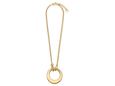 Collar Con Motivo Circular 36 mm, 48 cm, Oro Amarillo De 18 K. Ref. 4630 - Imagen Estandar - 1