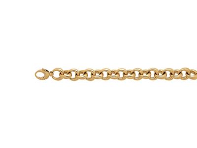 Pulsera Eslabones Dobles Forma Pera 10 Mm, 20 Cm, Oro Amarillo 18k. Ref. 3926