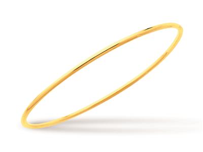 Pulsera Collar Solid, Alambre Redondo 2 Mm, Forma Redonda 58 Mm, Oro Amarillo 18k - Imagen Estandar - 1