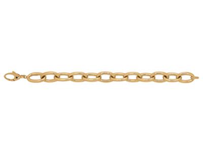 Pulsera Anillos Largos 12,50 Mm, 21 Cm, Oro Amarillo 18k