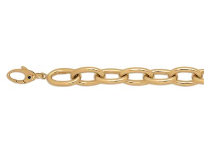 Pulsera Anillos Alargados 12,50 mm,21 cm, Oro Amarillo De 18 K - Imagen Estandar - 2