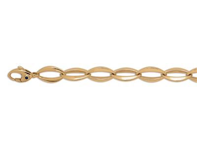 Pulsera Malla Ovalada 10,5 Mm, 19 Cm, Oro Amarillo 18k - Imagen Estandar - 2