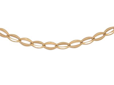 Collar De Eslabones Ovalados De 10,5 mm, 45 cm, Oro Amarillo De 18 Quilates - Imagen Estandar - 1