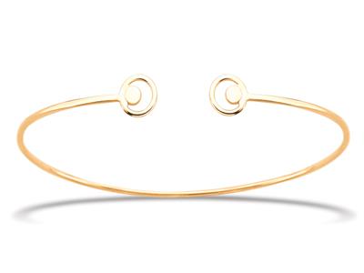 Pulsera Calada Maciza, Alambre Oval 1,3 Mm, Forma Redonda 48 X 55 Mm, Oro Amarillo 18k - Imagen Estandar - 1