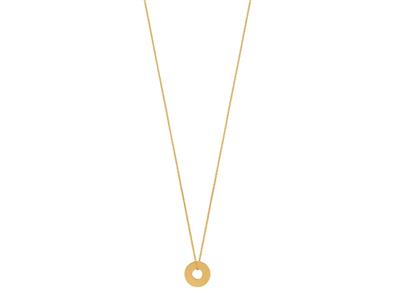 Collar-Disco,-Cadena-40-42-Cm,-Oro-Am...