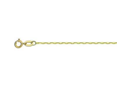 Cadena Tobillera, Forçat Talla Oval 1,1 Mm, 25 Cm, Oro Amarillo 18k - Imagen Estandar - 1