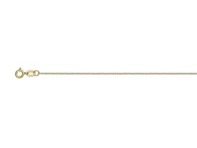 Cadena, Eslabon Gourmette Talla Diamante De 0,80 Mm, 45 Cm, Oro Amarillo De 18 Quilates