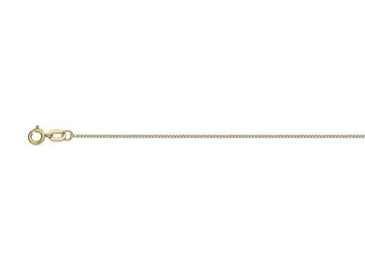 Cadena De Eslabn Gourmette Diamantado 0,80mm, 40cm, Oro Amarillo De18 K