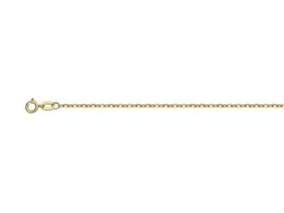 Cadena De Eslabones Forzada Huecos Con Espejo Hueco, 1,70 mm, 50 cm, Oro Amarillo De 18 K - Imagen Estandar - 1