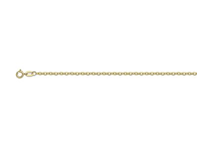 Cadena De Eslabones Forzada Huecos Con Espejo Hueco, 2 mm, 60 cm, Oro Amarillo De 18 K - Imagen Estandar - 1