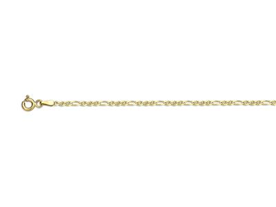 Cadena De Eslabn Forzada Marine Alternado 13, 1,80mm, 40cm, Oro Amarillo De 18 K