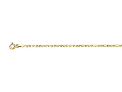 Cadena Forçat Marine Alternada 13, 1,8 Mm, 50 Cm, Oro Amarillo 18k