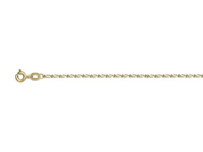 Cadena Alternate 11 Ultra Plana 1,3 MM 50 Cm, Oro Amarillo 18k