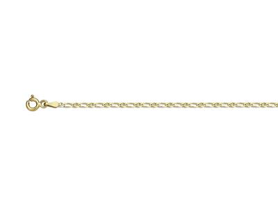 Cadena Forçat Marine Alternada 11, 1,8 Mm, 45 Cm, Oro Amarillo De 18 Quilates