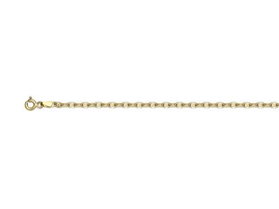 Cadena Forçat Marine Malla Hueca 2,60 Mm, 45 Cm, Oro Amarillo 18k