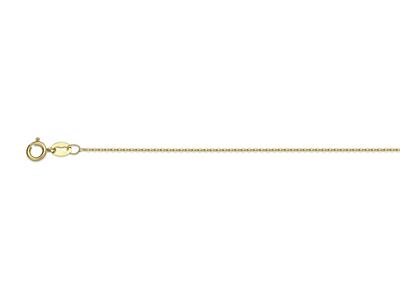 Cadena De Eslabones Forzada Con Acabado Espejo, 0,80 mm, 42 cm, Oro Amarillo De 18 K - Imagen Estandar - 1