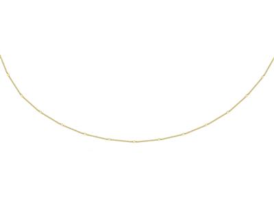 Cadena Gourmette Elegante 1,10mm, 45cm, Oro Amarillo De 18 K
