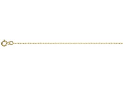 Cadena Forçat Talla Diamante Transparente 1,35 Mm, 50 Cm, Oro Amarillo 18k