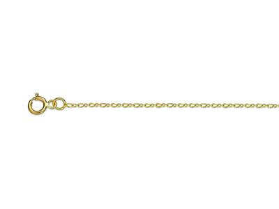 Cadena De Palma 1 Vuelta, 0,96 Mm, 40 Cm, Oro Amarillo De 18 Quilates