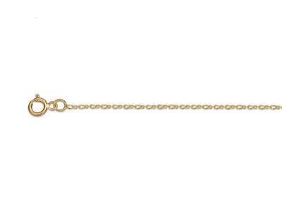 Cadena De Malla De Palmera 1 Hilo, 0,96mm, 45cm, Oro Amarillo De 18 K