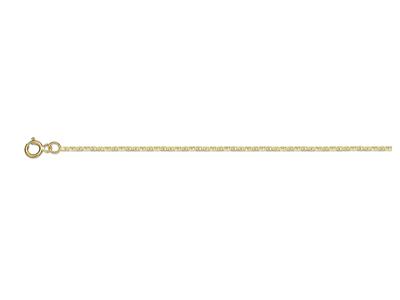 Cadena De Eslabones Marine Battue 1,10 Mm, Oro Amarillo De 18 K, 50 Cm