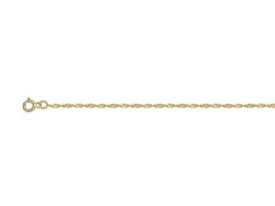 Cadena Tobillera Singapur 1,1 Mm, 25 Cm, Oro Amarillo De 18 Quilates