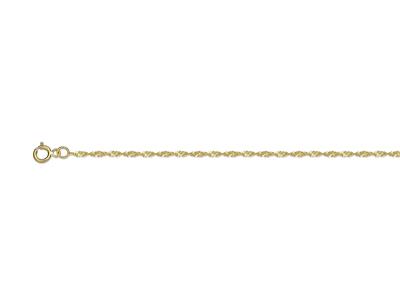 Cadena De Singapur De 1,5 Mm, 45 Cm, Oro Amarillo De 18 Quilates