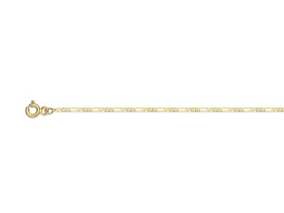 Cadena, Eslabon Alterno 13 Ultraplano, 1,6 Mm, 40 Cm, Oro Amarillo 18k